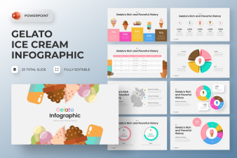 Gelato Ice cream Infographic PowerPoint Template
